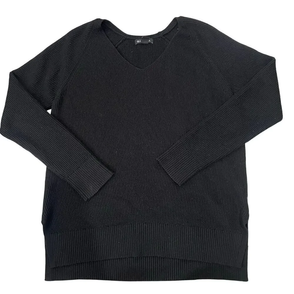 NWT Athleta Black Oversized Chunky Crewneck Sweater Size S